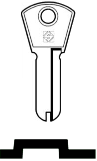 Afbeelding van Silca Autosleutel z/plastic kop staal REG10