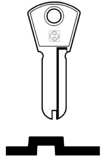 Afbeelding van Silca Autosleutel z/plastic kop staal REG8