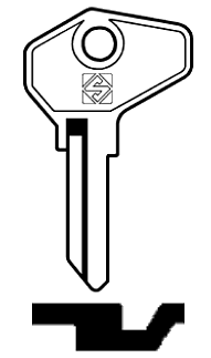 Afbeelding van Silca Autosleutel z/plastic kop staal SF4