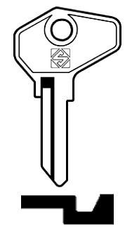 Afbeelding van Silca Autosleutel z/plastic kop staal SF5