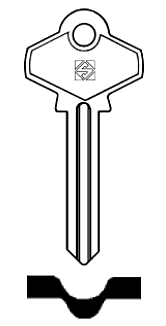 Afbeelding van Silca Cilindersleutel brass SF1