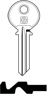 Afbeelding van Silca Cilindersleutel brass SF6R