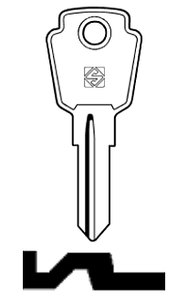 Afbeelding van Silca Autosleutel z/plastic kop staal T1R