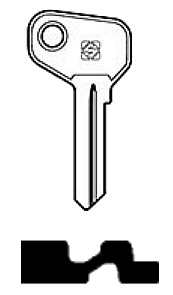 Afbeelding van Silca Autosleutel z/plastic kop staal TAP1R