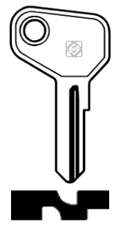 Afbeelding van Silca Autosleutel z/plastic kop staal TAP3