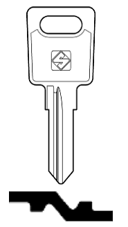 Afbeelding van Silca Autosleutel z/plastic kop staal TAP4R