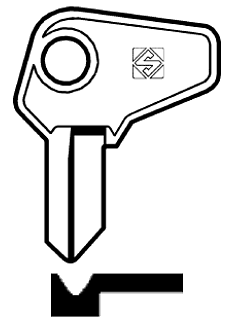 Afbeelding van Silca Autosleutel z/plastic kop staal U2