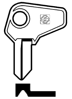 Afbeelding van Silca Autosleutel z/plastic kop staal U2R