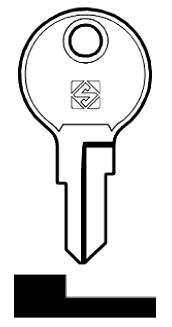 Afbeelding van Silca Autosleutel z/plastic kop staal U4R