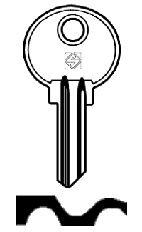 Afbeelding van Silca Autosleutel z/plastic kop staal VE1