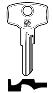 Afbeelding van Silca Autosleutel z/plastic kop staal VOL1R