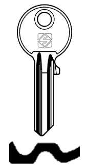 Afbeelding van Silca Cilindersleutel brass AA2R