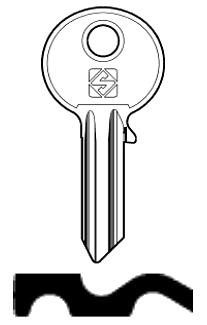 Afbeelding van Silca Cilindersleutel brass AI1