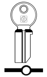 Afbeelding van Silca Cilindersleutel brass ALK1