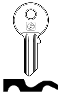 Afbeelding van Silca Cilindersleutel brass AMC3