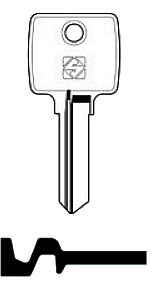 Afbeelding van Silca Cilindersleutel brass ARC2R