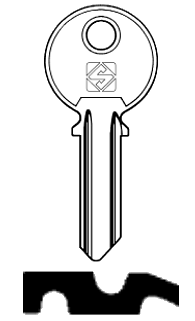 Afbeelding van Silca Cilindersleutel brass ARL1