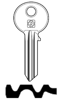 Afbeelding van Silca Cilindersleutel brass ASEC1