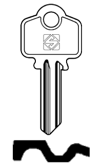 Afbeelding van Silca Cilindersleutel brass AT1