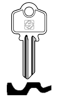 Afbeelding van Silca Cilindersleutel brass AT1R