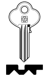 Afbeelding van Silca Cilindersleutel brass AUC1