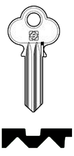 Afbeelding van Silca Cilindersleutel brass AUC2