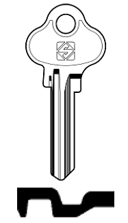 Afbeelding van Silca Cilindersleutel brass AUS1