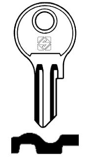 Afbeelding van Silca Cilindersleutel brass BAL6