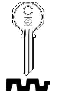 Afbeelding van Silca Cilindersleutel brass BM1