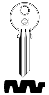 Afbeelding van Silca Cilindersleutel brass BM2