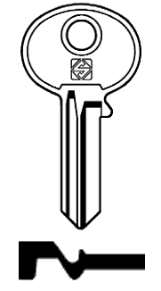 Afbeelding van Silca Cilindersleutel brass BOR1