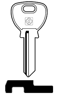 Afbeelding van Silca Cilindersleutel brass BOS3