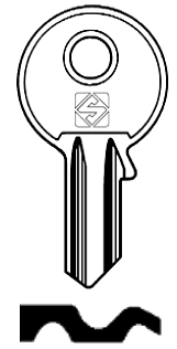 Afbeelding van Silca Cilindersleutel brass BR1