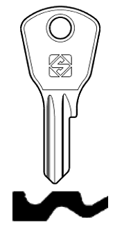 Afbeelding van Silca Cilindersleutel brass CAF2R