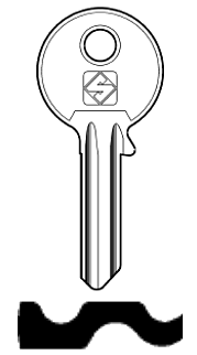 Afbeelding van Silca Cilindersleutel brass CC1R