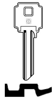 Afbeelding van Silca Cilindersleutel brass CIL1R