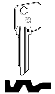 Afbeelding van Silca Cilindersleutel brass CLI1R