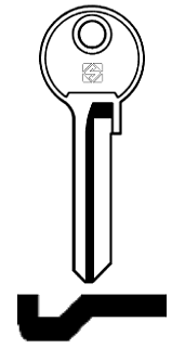 Afbeelding van Silca Cilindersleutel brass CV1