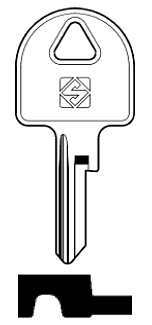 Afbeelding van Silca Cilindersleutel brass DD8