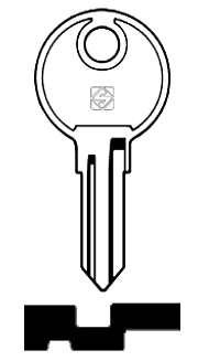 Afbeelding van Silca Cilindersleutel brass EAS1