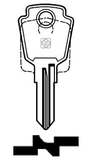 Afbeelding van Silca Cilindersleutel brass EH1