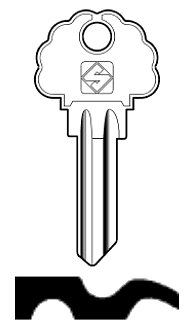 Afbeelding van Silca Cilindersleutel brass EK1
