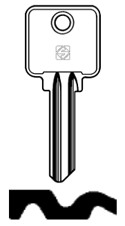Afbeelding van Silca Cilindersleutel brass EK4