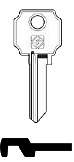 Afbeelding van Silca Cilindersleutel brass ELG10