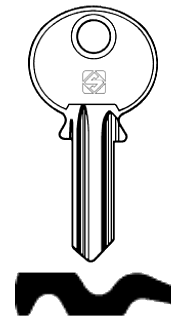 Afbeelding van Silca Cilindersleutel brass ET1