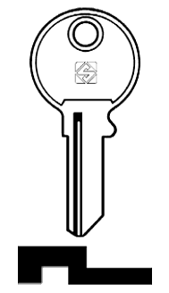 Afbeelding van Silca Cilindersleutel brass FIS1