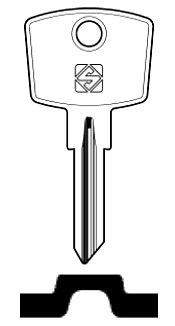 Afbeelding van Silca Cilindersleutel brass FRN1R