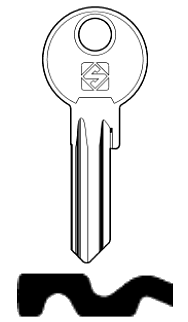 Afbeelding van Silca Cilindersleutel brass GR4