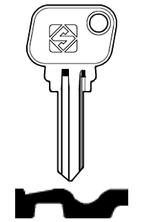 Afbeelding van Silca Cilindersleutel brass GUR1