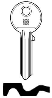 Afbeelding van Silca Cilindersleutel brass IAB7